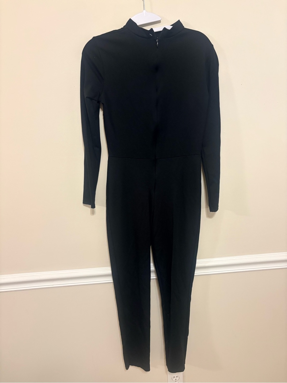 Fashion Nova Black Long-Sleeve Slim Jumpsuit